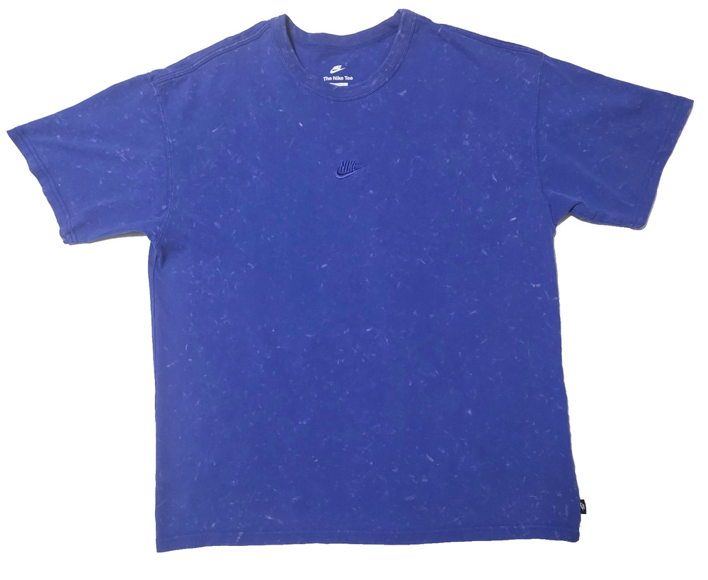 Nike Sportswear Max90 Acid Wash Purple T-Shirt Large Loose Fit Center Swoosh